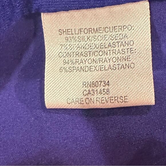 BCBGMAXAZRIA Women's Purple Button-Up Top - Picture 4 of 4